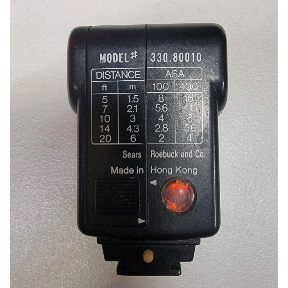 SEARS MINI FLASH Strobe Model 330.80010 Camera Attachment TESTED Working